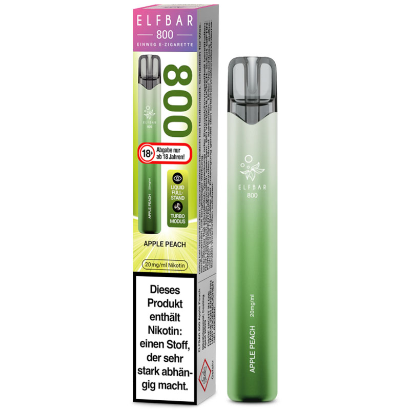 Elfbar 800 Apple Peach 20mg Einweg E-Zigarette