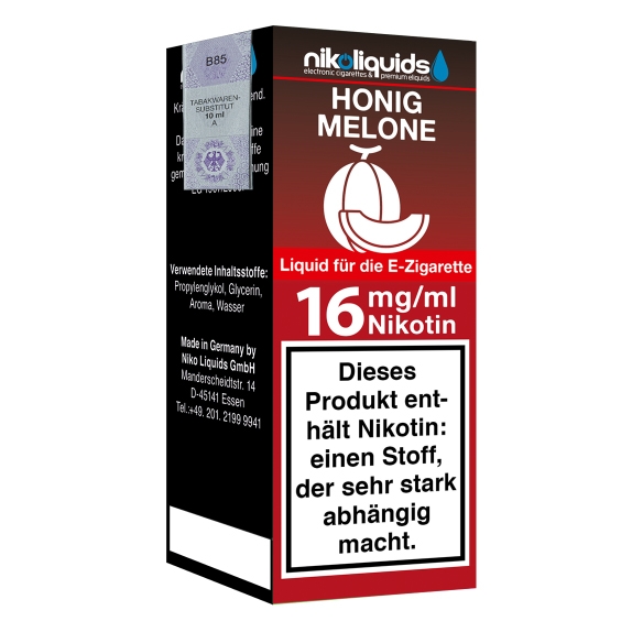 Nikoliquids Honigmelone 16mg Liquid Flasche