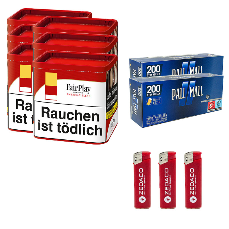Fair Play Red Volumentabak Dose Aktion Large Pall Mall Blau