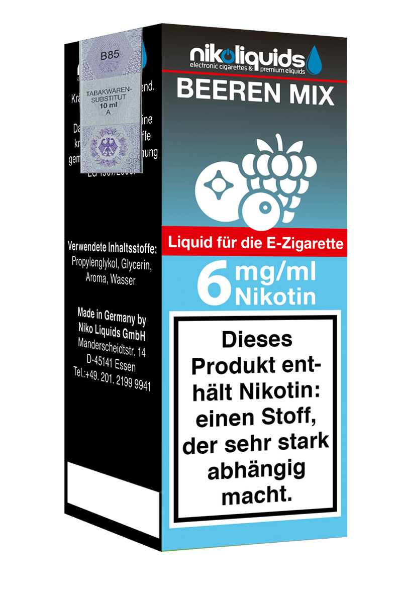 E-Liquid Nikoliquids Beeren Mix 6 mg 70 Pg/30 Vg
