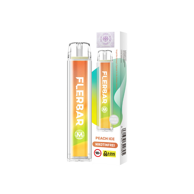 Flerbar Peach Ice 0mg Einweg E-Zigarette