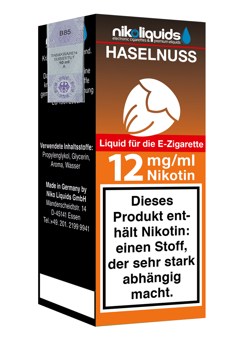 E-Liquid Nikoliquids Haselnuss 12 mg 70 Pg 30 Vg