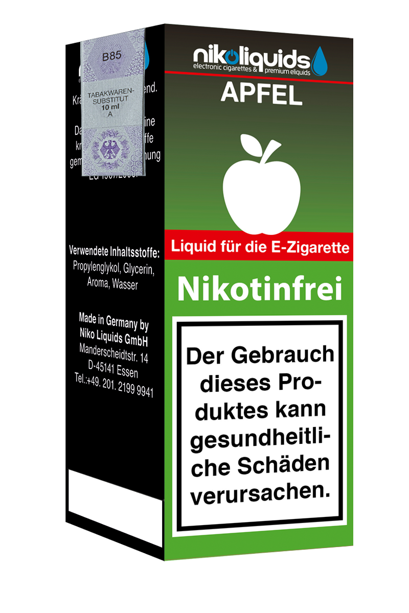 E-Liquid Nikoliquids Apfel 0 mg 70Pg/30Vg