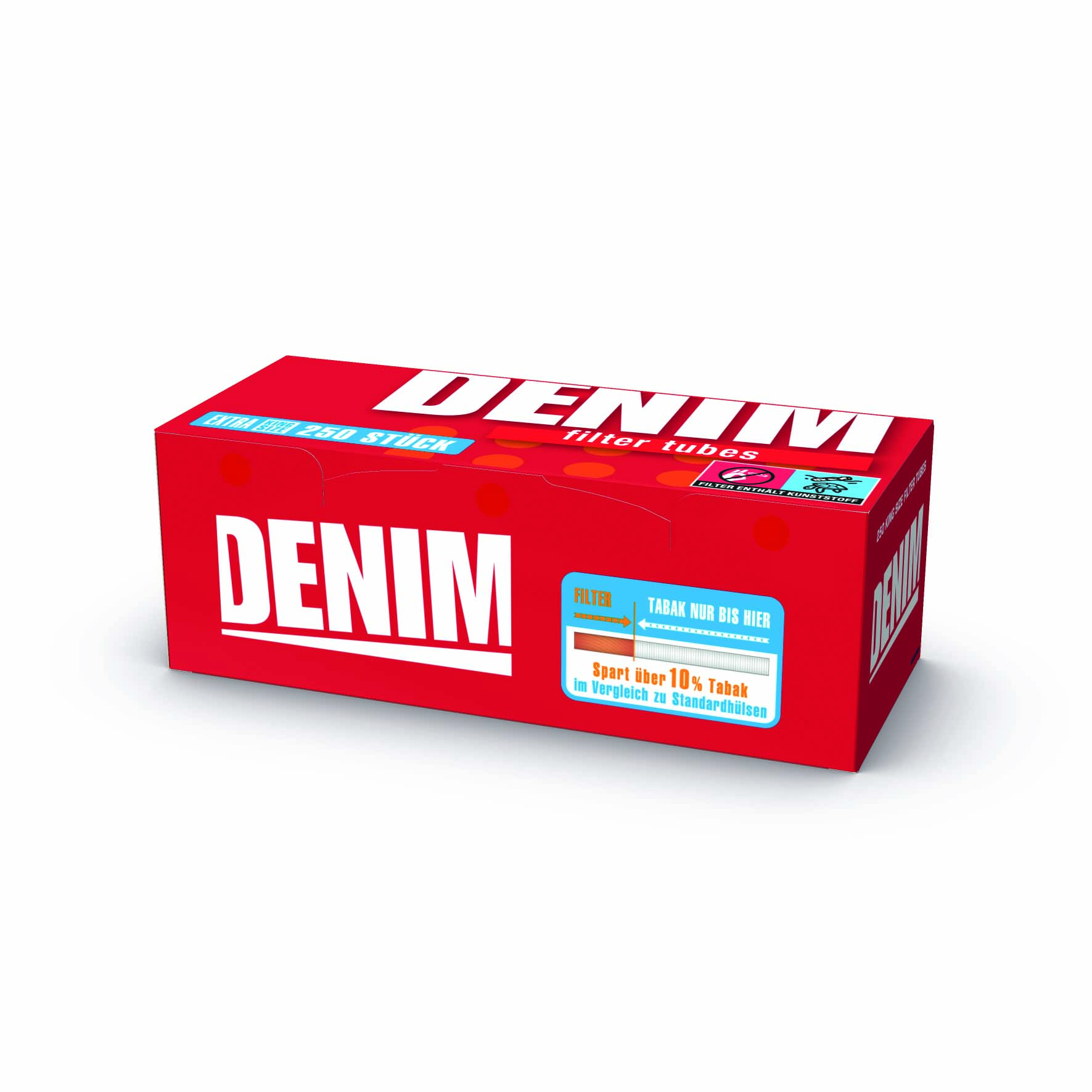 Denim Filterhülsen 250 Stück Packung reduziert