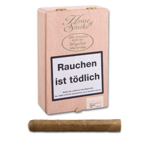 House of Smoke Longfiller Brigadier Zigarren 10er Kiste