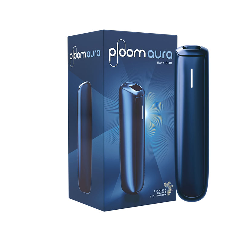 Ploom Aura Device Navy Blue mit Packung