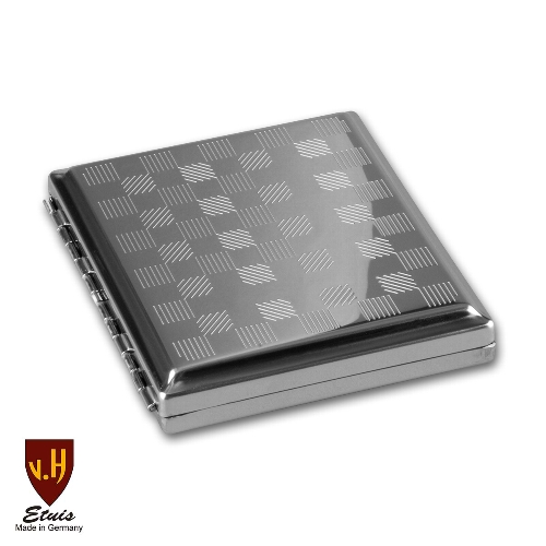 Zigarettenetui Metall VH 18er chrom Quadrate