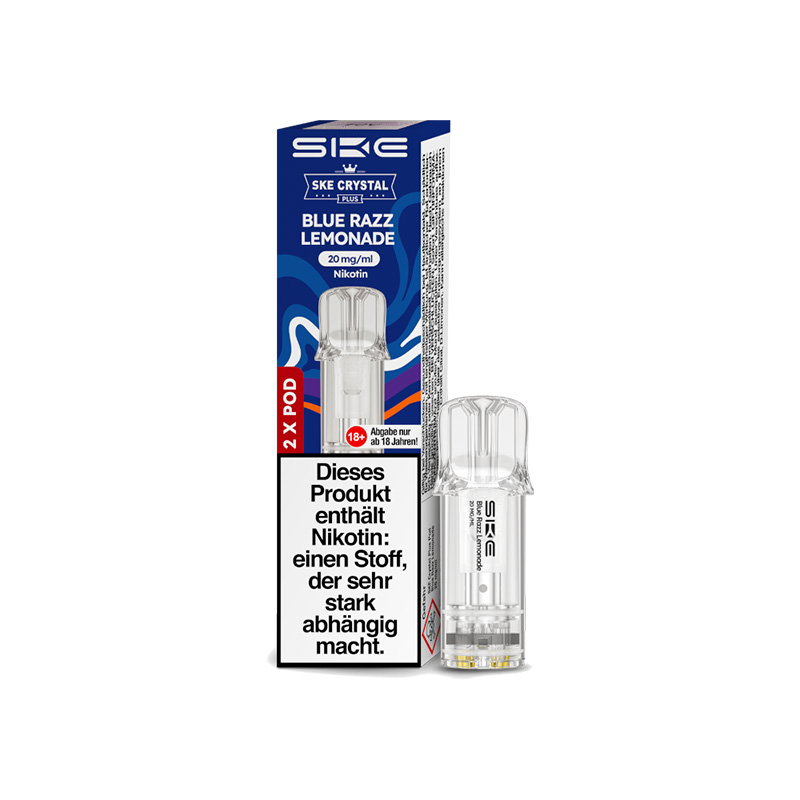 SKE Crystal Plus Blue Razz Lemonade 20mg Prefilled Pods