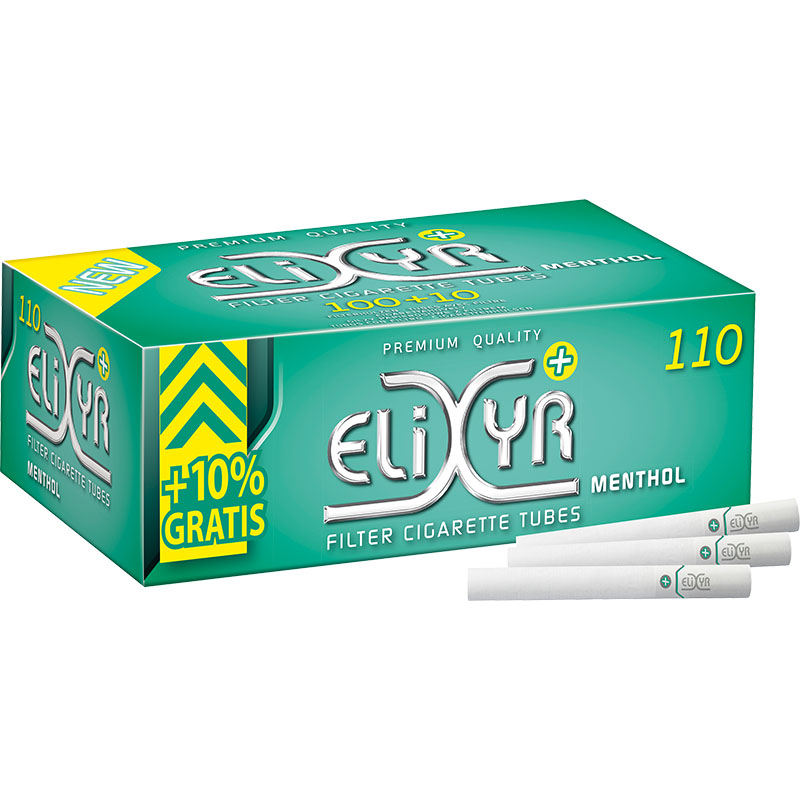 Elixyr Menthol Filterhülsen+ 110 Stück Packung