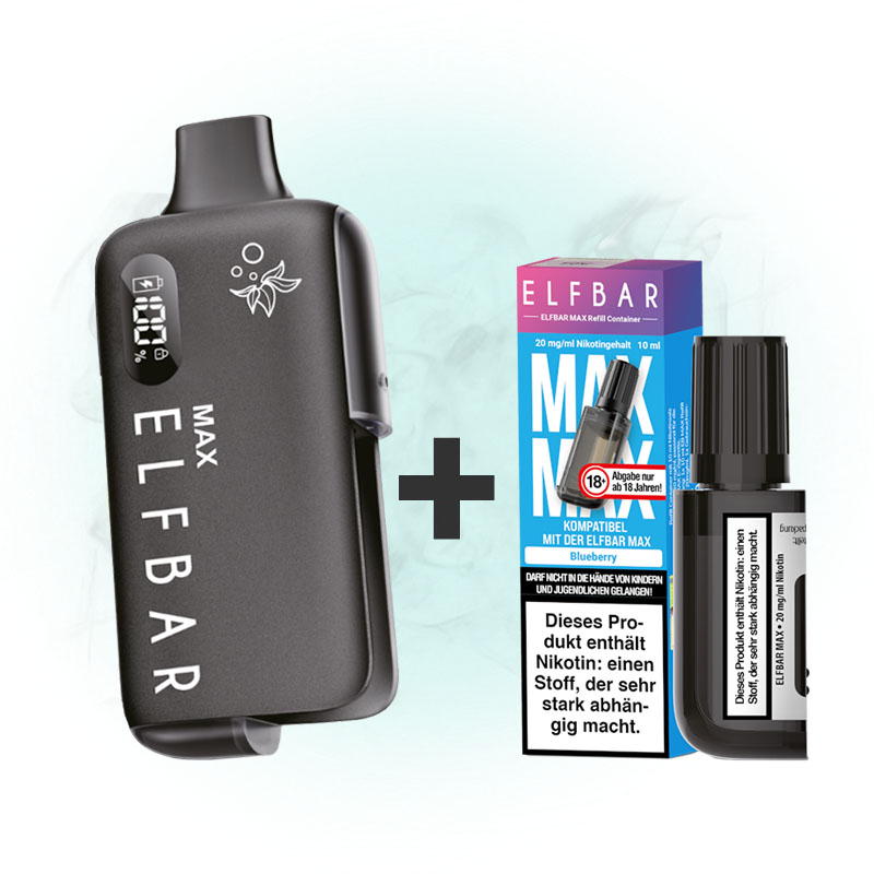 Elfbar Max Device Black + Blueberry Pod