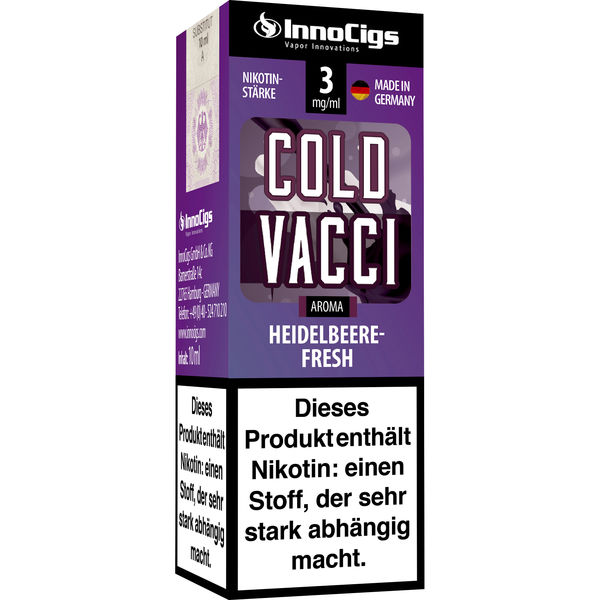 E-Liquid Innocigs Cold Vacci Fresh Heidelbeere Aroma 3 mg