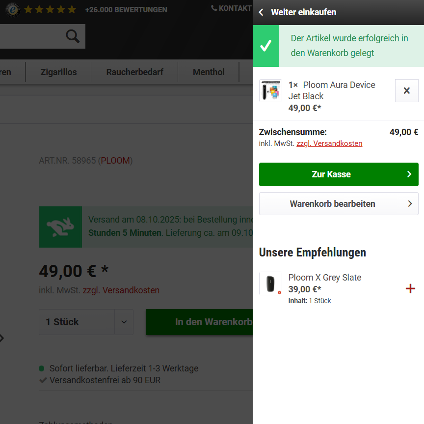 Ploom Aura in den Warenkorb legen