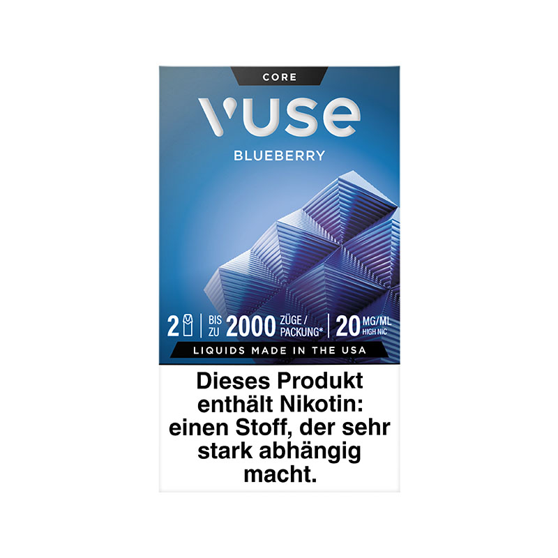 Vuse Blueberry 20mg Prefilled Pods Front