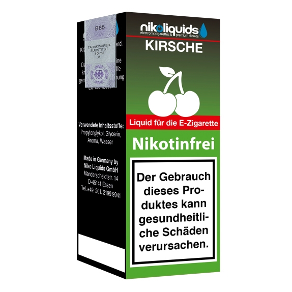 Nikoliquids Kirsche 0mg Liquid Flasche