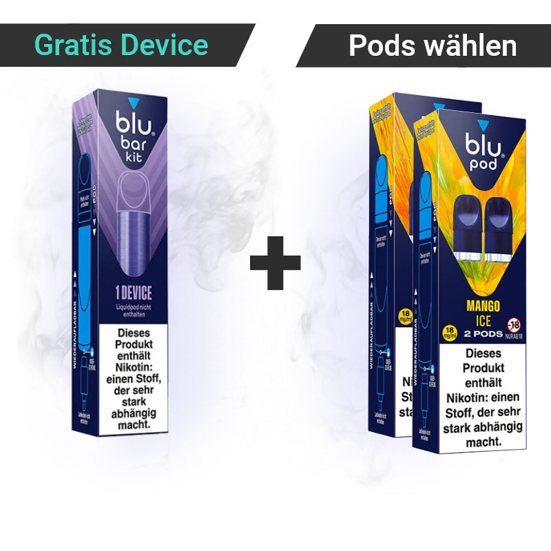 blu bar Kit Prefilled Pods + Gratis Device Aktion