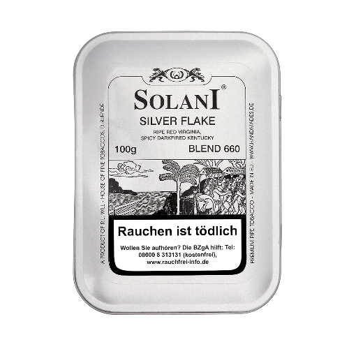 Solani Silver Flake Pfeifentabak Dose