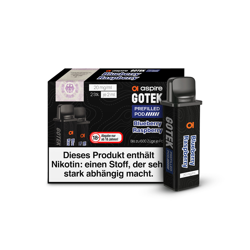 Aspire GoTek Blueberry Raspberry 20mg Liquidpod