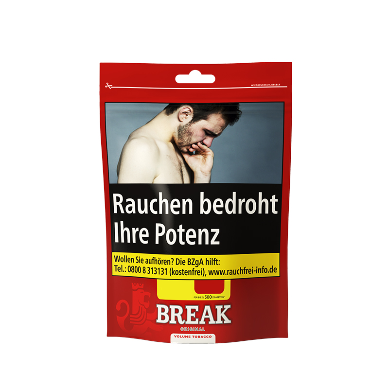 Break Red Volumentabak Beutel
