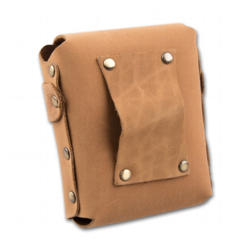 Zigarettenetui Leder 25er Big Pack hellbraun mit Gürtelschlaufe