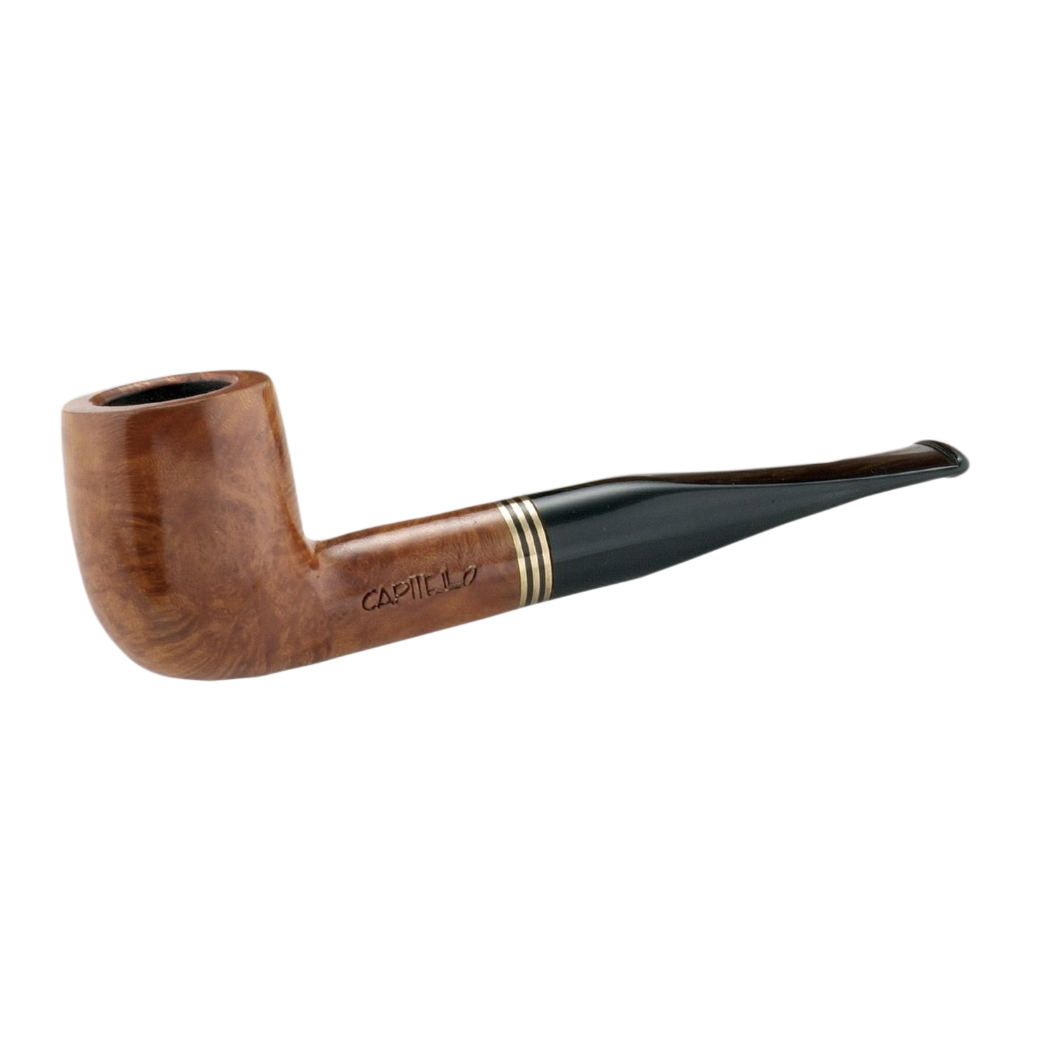 Pfeife Capitallo Corallo de Luxe Liverpool braun Messingring