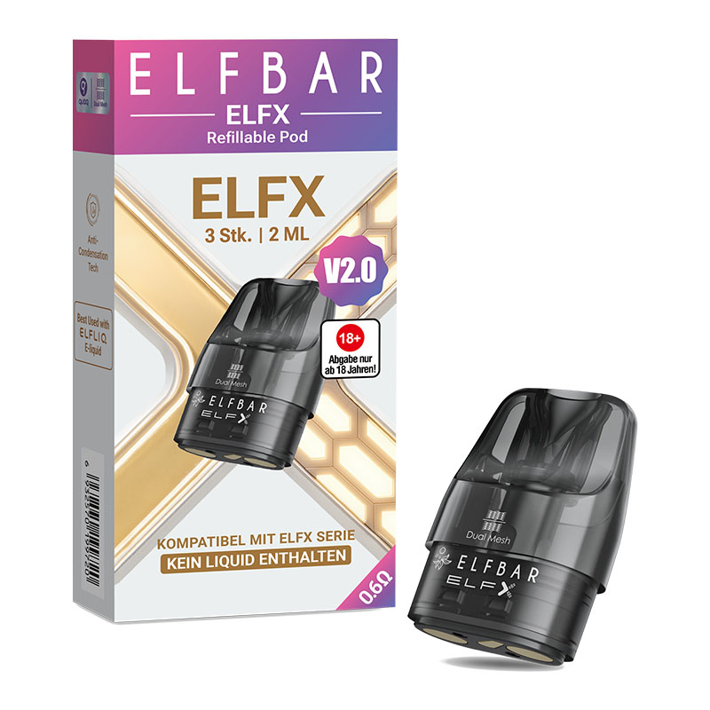 Elfbar Elfx V2.0 Pod Packung 0,6 Ohm