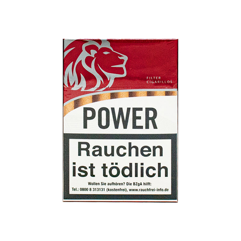 Power Red Filter Zigarillos Schachtel