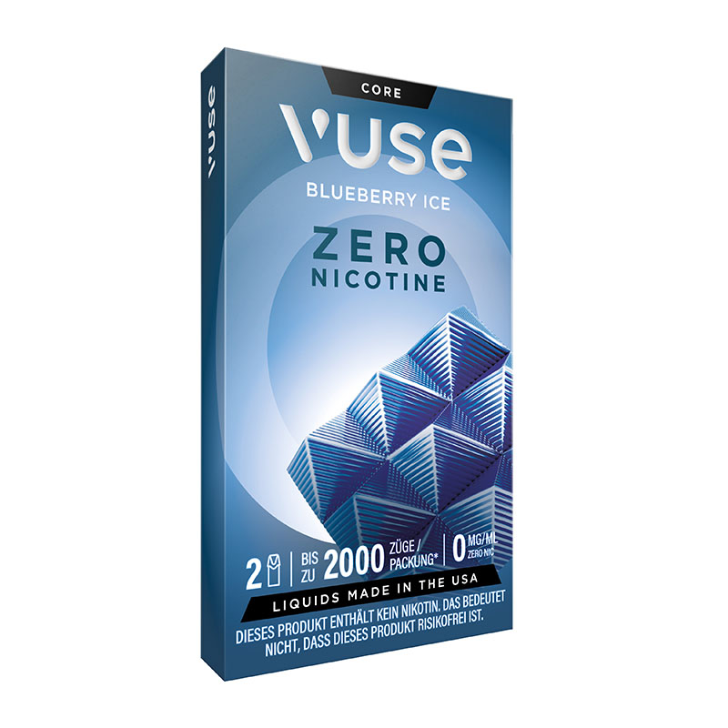 Vuse Blueberry Ice 0mg Prefilled Pods Side