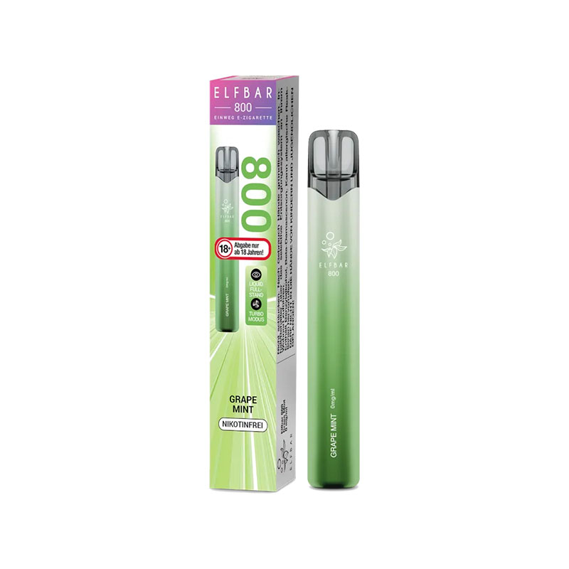 Elfbar 800 Grape Mint 0mg Einweg E-Zigarette