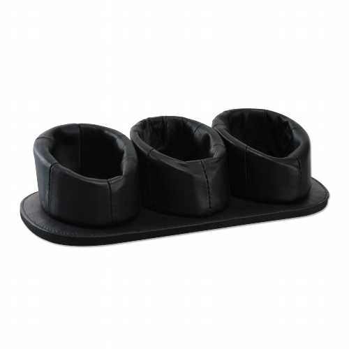 Peifen Pantoffel 3er Leder schwarz