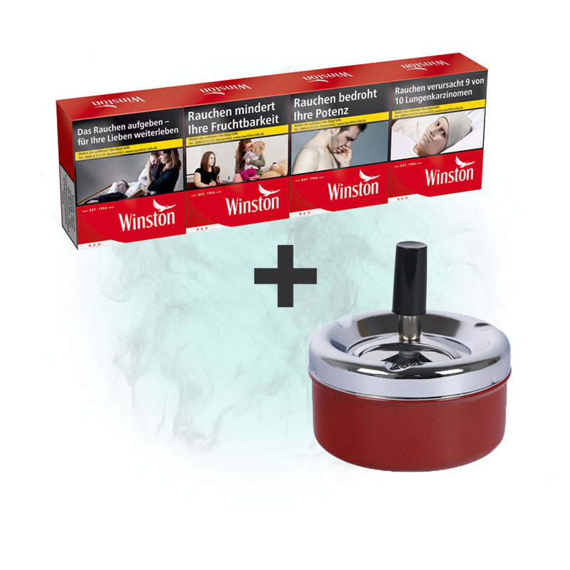 Winston Red Zigaretten + Schleuderascher Aktion