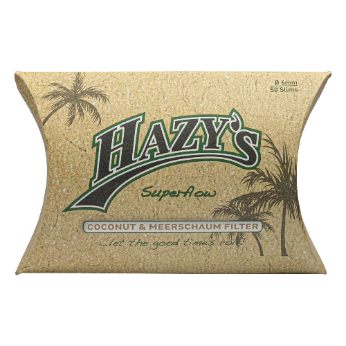 Pfeifenfilter HAZY'S Coconut & Meerschaum 6mm 50er Packung