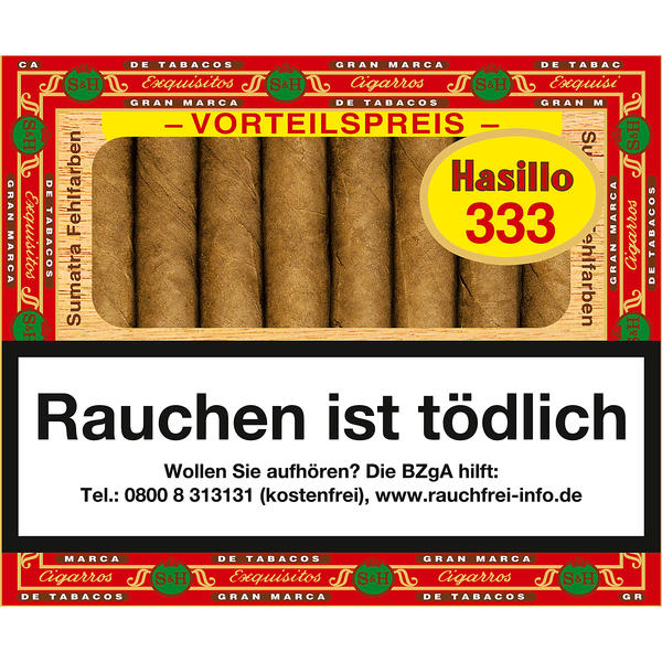 Dannemann Hasillo 333 Sumatra Zigarillos 50er Kiste