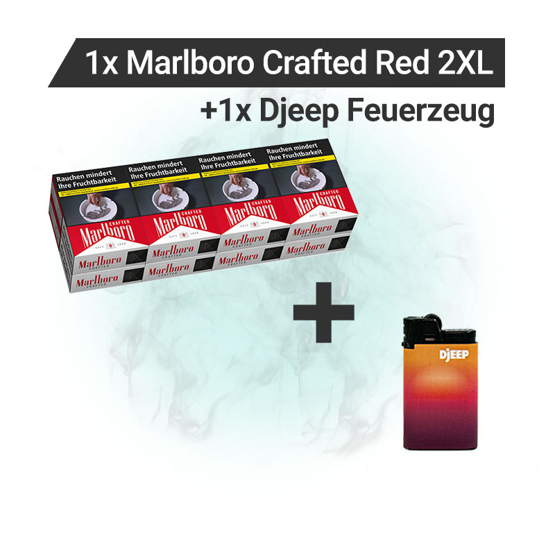 Marlboro Crafted Red 2XL Zigaretten Stange + Feuerzeug
