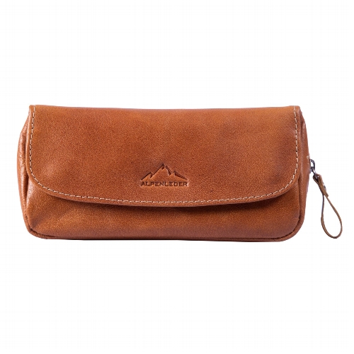 Pfeifentasche 1er Leder Michl Alpenleder cognac