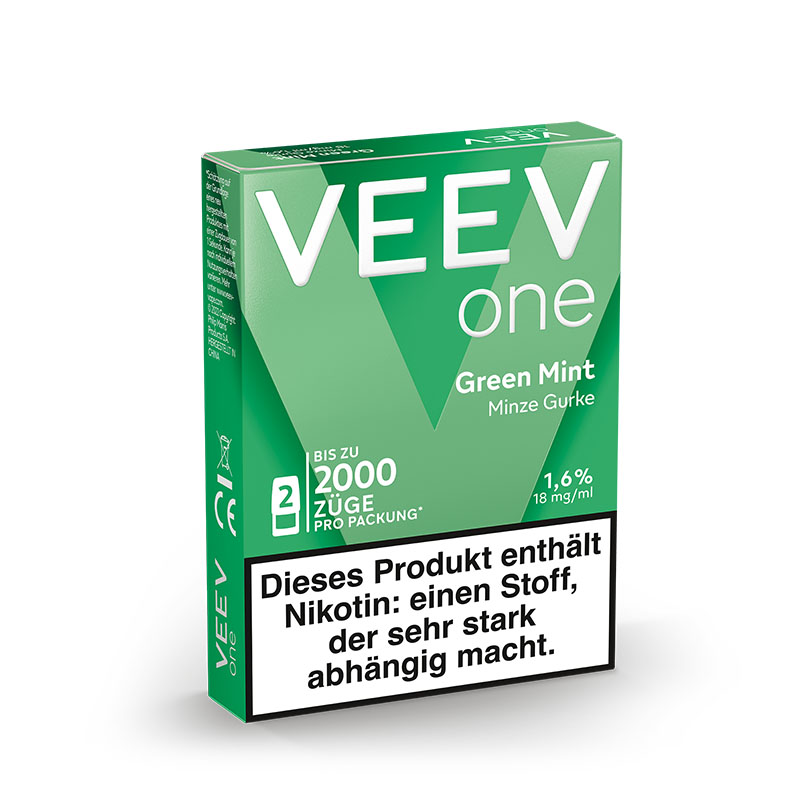 Veev One Green Mint 18mg Prefilled Pods Packung Side