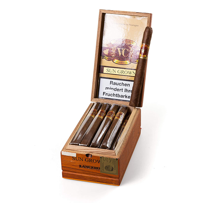Victor Calvo Sungrown Lancero Zigarren Kiste offen
