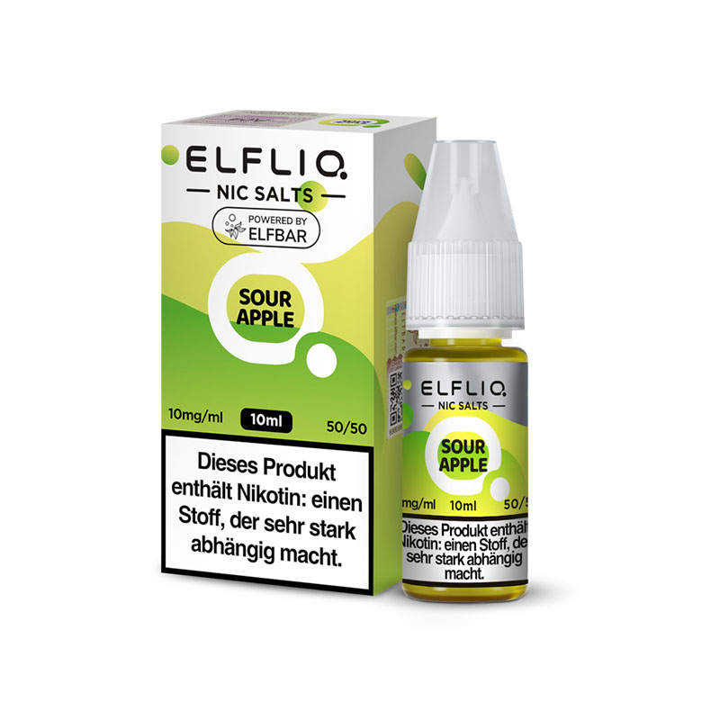 Elfbar Elfliq Sour Apple 10mg Nikotinsalz