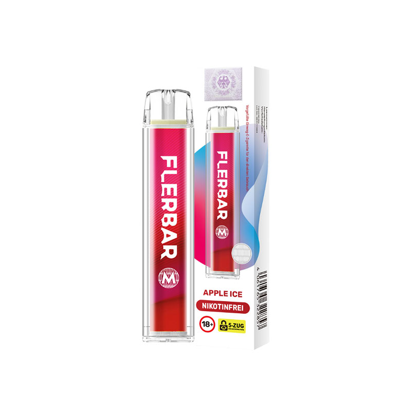 Flerbar Apple Ice 0mg Einweg E-Zigarette