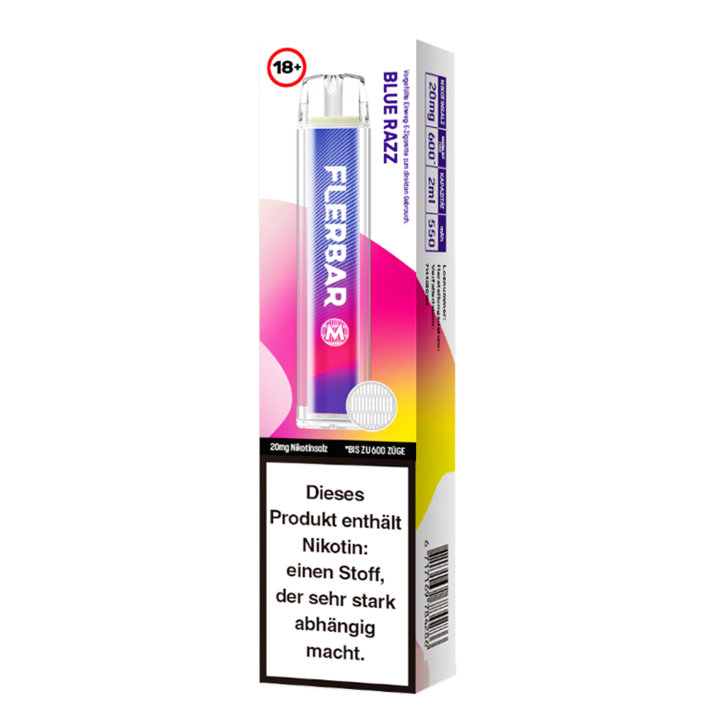 Flerbar Blue Razz 20mg Einweg E-Zigarette