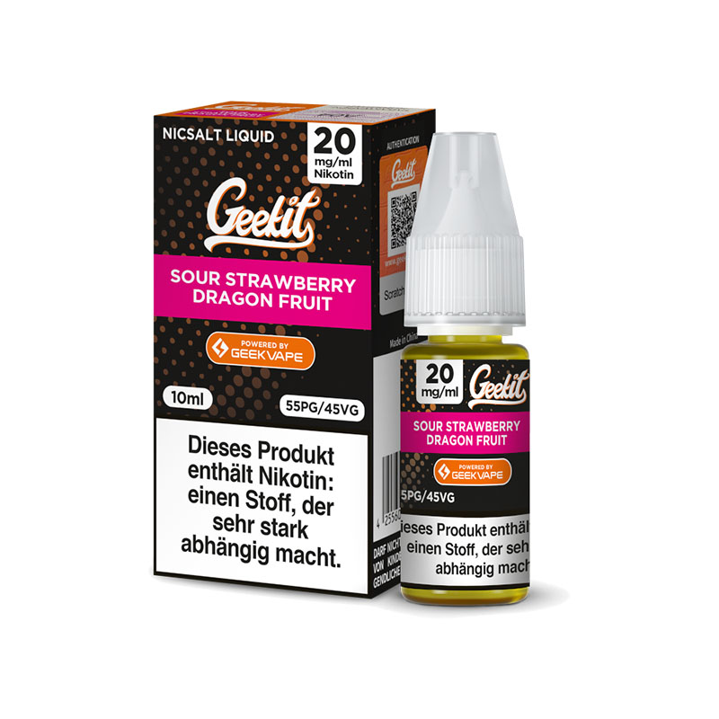 Geekit Sour Strawberry Dragon Fruit 20mg Nikotinsalz Liquid
