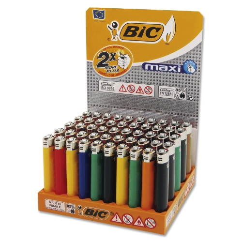 BIC Maxi Einwegfeuerzeug Stein Maxi neutral Stelle
