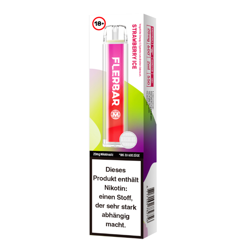 Flerbar Strawberry Ice 20mg Einweg E-Zigarette