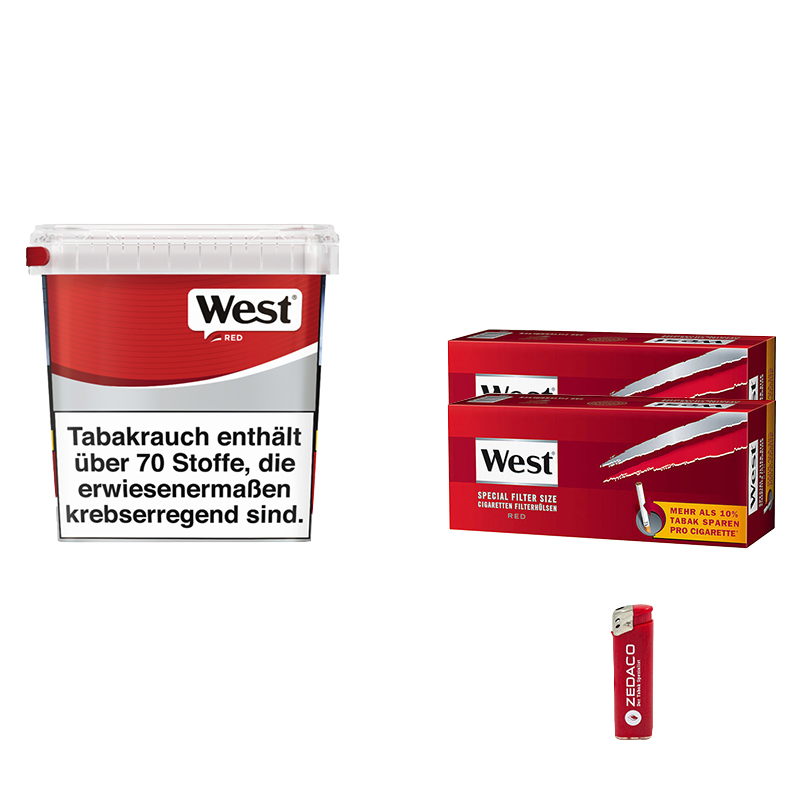 West Volumentabak Red Giga Eimer Aktion Small Extra Hülsen
