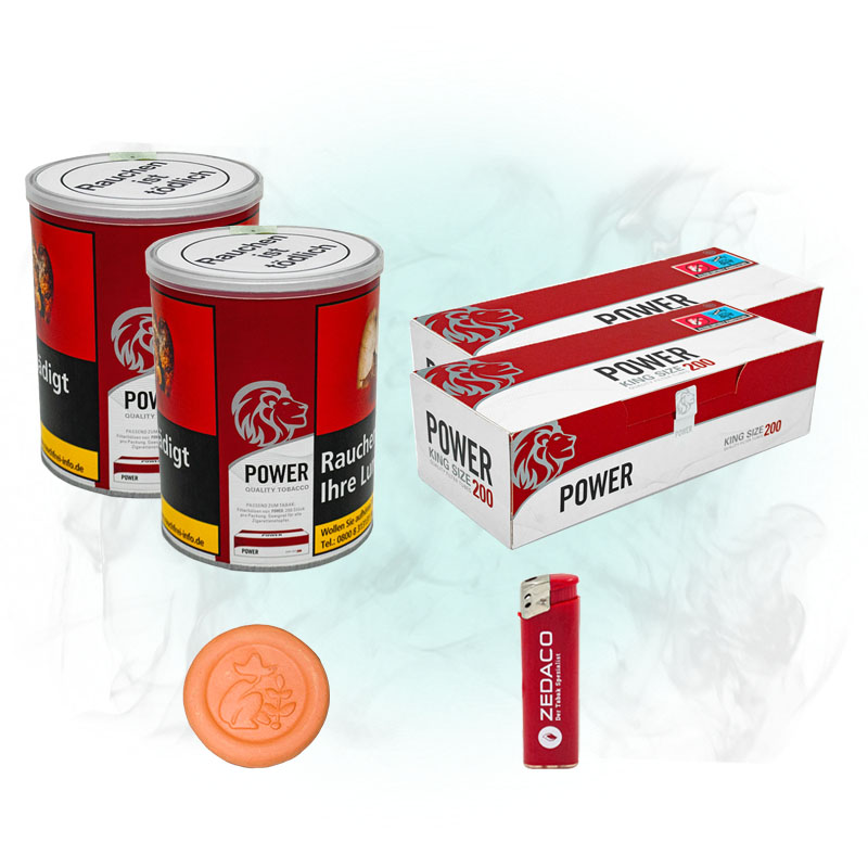 Power Red Tabak Aktion Small King Size mit Befeuchter