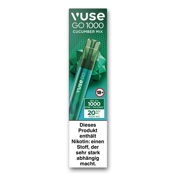 Vuse Go 1000 Cucumber Mix 20mg Einweg E-Zigarette