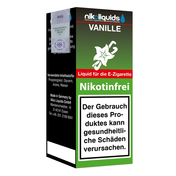 Nikoliquids Vanille 0mg Liquid Flasche