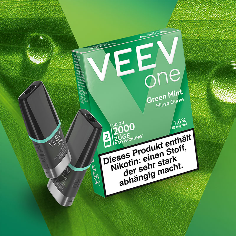 Veev One Green Mint 18mg Prefilled Pods Flavourcard