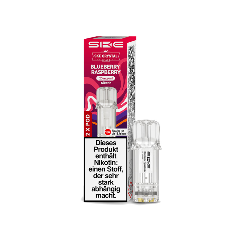 SKE Crystal Plus Blueberry Raspberry 20mg Prefilled Pods