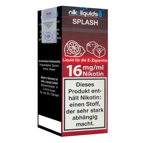 Nikoliquids Splash 16mg Liquid Flasche