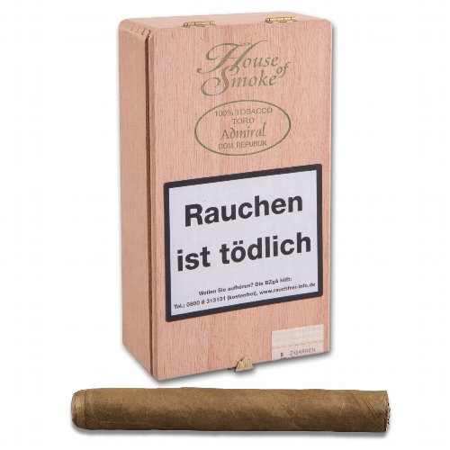 House of Smoke Longfiller Admiral Zigarren 8er Kiste